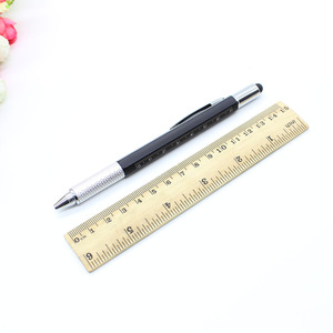2025多功能塑料6合1工具笔，带直尺水平双头螺丝刀手写笔 - Product Image 2