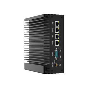 Fábrica Nano Intel N100 NUC Mini PC 4-Core 16G DDR5 256G SSD 6 USB 4LAN <span class=keywords><strong>Ethernet</strong></span> Win 10 Computador Industrial Fanless I3 EUA/UE UK