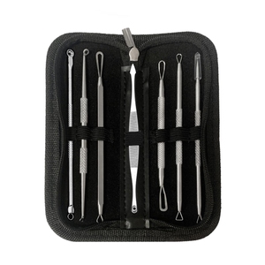 7 in <strong>1</strong> Pimple Blackhead Remover Tool Pimple Extractor Kit Face Beauty Tools Black Dots Cleanser Acne Blemish Remover <strong>Needles</strong> Set