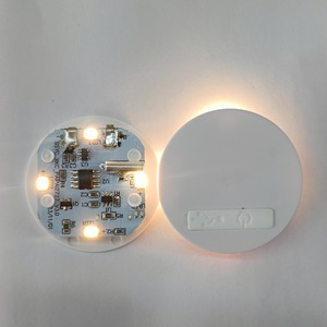暖かい白色<span class=keywords><strong>LED</strong></span>ナイトライト充電式タップランプベースミニセラミックベッドサイドランプバースリープコンパニオン雰囲気ライト付き