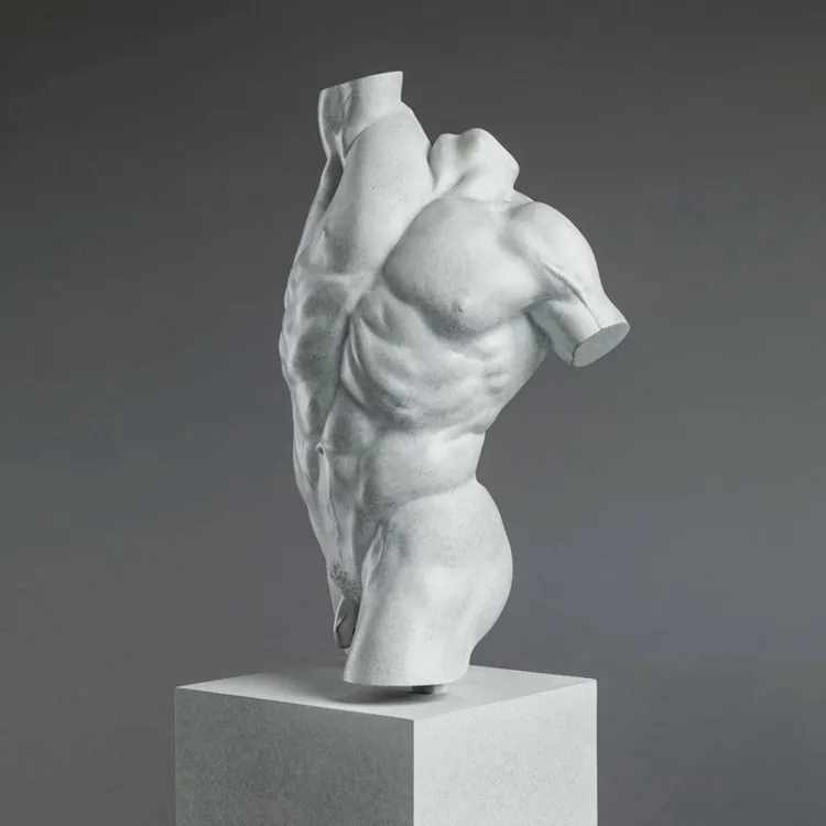 Famosa escultura de Torso para hombre, decoración interior, mármol, a la venta