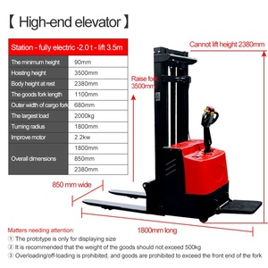 Elektrischer Paletten stapler Automatischer elektrischer Gabelstaplers tapler mit Spreiz gabeln auf Lager - Product Image 6