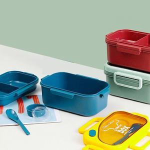 <strong>2025</strong> <strong>New</strong> <strong>Design</strong> 1100ML Students Plastics Bento Lunch <strong>Box</strong> Cute Print Lunch <strong>Box</strong> 2 Layer Durable Lunch <strong>Box</strong> With Spoon and Fork - Product Image 4