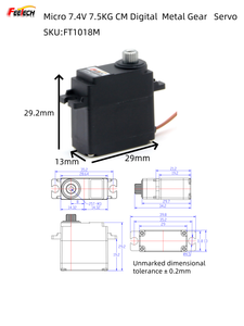 FT1018M 8.5KG Servo 180 Degree <strong>Rc</strong> <strong>Model</strong> HV Super Speed Core Motor <strong>RC</strong> Servo for 1/18 1/8 Scale <strong>Models</strong> Steering Servo FEETECH - Product Image 5