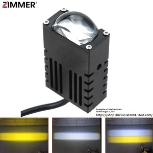 Zimmer ไฟหน้าเลเซอร์ขนาดเล็ก28W, เลนส์ไฟหน้า LED สีเหลืองสีขาวไฟคู่ใช้ได้กับรถยนต์รถจักรยานยนต์ลำแสงต่ำสองสี - Product Image 3