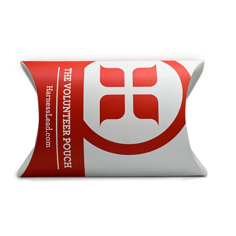 Caixa de papel para presente de doces em forma de travesseiro de marca personalizada, caixa de travesseiro de papel Kraft marrom ecológico reciclável