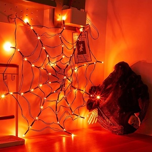 LEDハロウィンデコレーションライトスパイダーウェブストリングライト直径リモートコントロールバッテリーボックスパワードストリングライト - Product Image 3