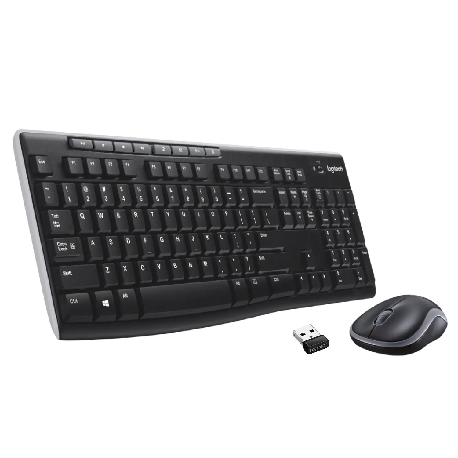 Combo de teclado y mouse inalámbricos Logitech MK270 para Windows 8 Multimedia y teclas de acceso directo
