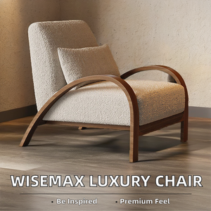 <span class=keywords><strong>WISEMAX</strong></span> mobilya lüks ahşap çerçeve ve sünger yastık ile tekli koltuk deri kumaş ev yemek oturma odası için