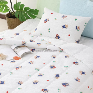 Hochwertige 100% Polyester Seer sucker bedruckte Panda Pattern Design Bubble Quilt Decke Bettwäsche Stoff - Product Image 1