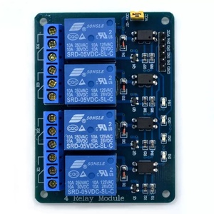 4-Kanal-5-V-Relaismodul mit Optokoppler-Relais ausgang 4-Wege-Relais-Abschirmungsmodul für Arduino DIY-Steuersc halter DC 12V - Product Image 5
