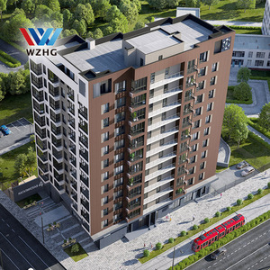Hohe Aufstieg Stahl Struktur Vorgefertigte Wohnung Gebäude Mit 2 3 4 5 6 7 8 9 10 Boden - Product Image 3