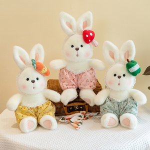 Yeni sıcak Yang tavşan dolması bebek Unisex sevimli hayvan oyuncak çeşitli renk stilleri ve çıkarılabilir giysileri ile çocuklar için - Product Image 3
