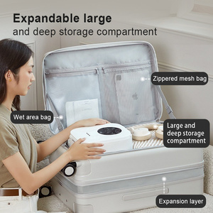 2025 Mới Nhất Bánh Xe Hiện Đại Vali Bên Mở Công Suất Lớn 20 24 26 Inch Carry-Ons Cứng Vỏ Mở Rộng Túi Hành Lý - Product Image 5