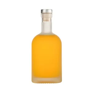 <strong>200ml</strong> 375ml 500ml 750ml 1000ml Custom Shape Empty <strong>Liquor</strong> Wine Vodka Tequila Whiskey Glass <strong>Bottle</strong> With Cork Lid - Product Image 5