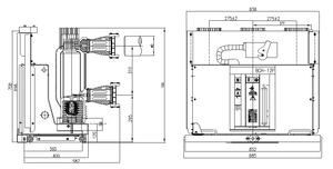 Disyuntor de vacío de 12kv 31.5kA Disyuntor de vacío tipo BGH Disyuntor de vacío 12kv Panel de interruptor VCB - Product Image 4
