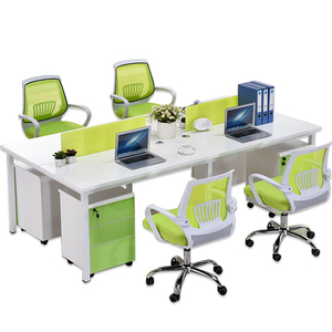 La mesa de escritorio de ordenador de oficina de negocios moderna más vendida en 2024 Estaciones de trabajo de oficina escritorio ejecutivo de madera con casilleros - Product Image 2