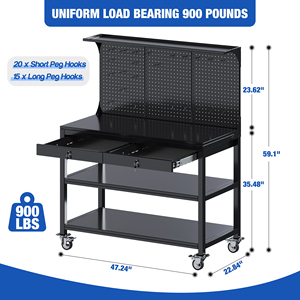Multi-use <strong>Workbench</strong> Heavy-Duty Work Table Tool Storage Bench Mobile <strong>Workbench</strong>