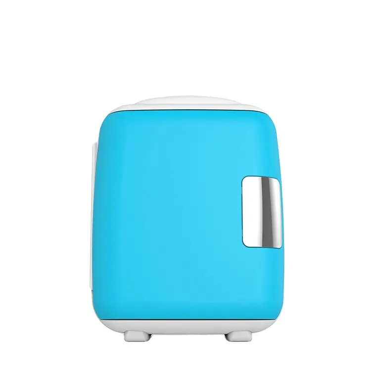 둥근 모양: 4L 미니 냉장고는 로고 도금 핸들 색상 선택으로 사용자 정의 가능