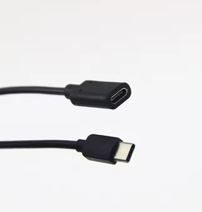 Siyah 2/4 tel güç kablo kordonu soyulmuş maksimum akım 3A hızlı şarj 1185 18AWG erkek kadın USB tip C güç kablosu - Product Image 3