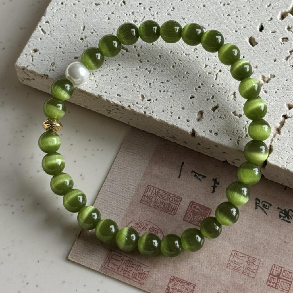 Glass bead bracelet-8
