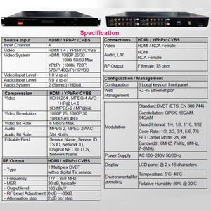 Venta caliente de alta calidad de 4 canales 4CH QAM codificador Digital HD HDMI Audio Video RCA AV a Rf DVB-T MODULADOR - Product Image 3