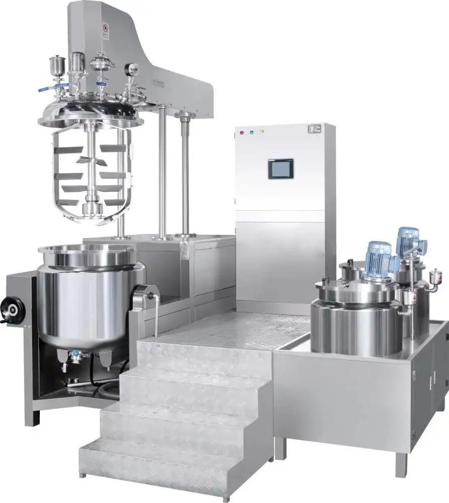 150L automatico unguento/crema per la cura della pelle idraulico vuoto di sollevamento emulsionante mixer