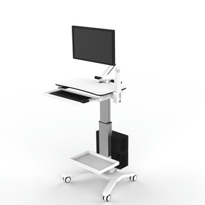 Efficient Dental <strong>Trolley</strong> Clinic Furniture Height Adjustable Dental Cart Hospital Oral Scanner Mobile Medical Cart for Laptop