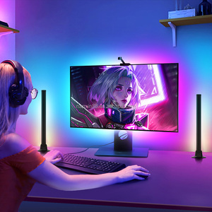 Tuya ชุดไฟถ่ายภาพระยะไกล WIFI,แถบไฟ LED RGBIC TV ไฟแบคไลท์พร้อมกล้องแบบคู่