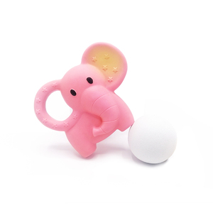 Bán buôn New bé bộ quà tặng cao su tự nhiên <span class=keywords><strong>Teether</strong></span> Elephant Shower đồ chơi cho trẻ sơ sinh - Product Image 3