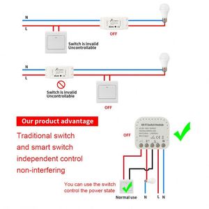 Wifi-Switch-Modul Smart Home Automation 2-Wege-Google Home Tuya App Sprach fernbedienung - Product Image 5