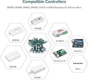 Adressierbare LED Pixel Lichterkette Ws2811 12V 24V 12mm Outdoor Weihnachts dekoration Pixel Light Controller - Product Image 6