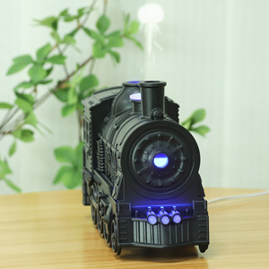 300ml Small Train Humidifier Ultrasonic Flame Blue Light Aromatherapy <strong>Machine</strong> Spit Ring Source Manufacturers - Product Image 3