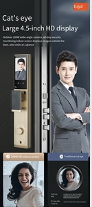 Automatic Fingerprint <strong>Password</strong> Face Recognition WiFi Intercom Cat's Eye Lock Home Intelligent Electronic <strong>Security</strong> Lock <strong>Code</strong> - Product Image 6