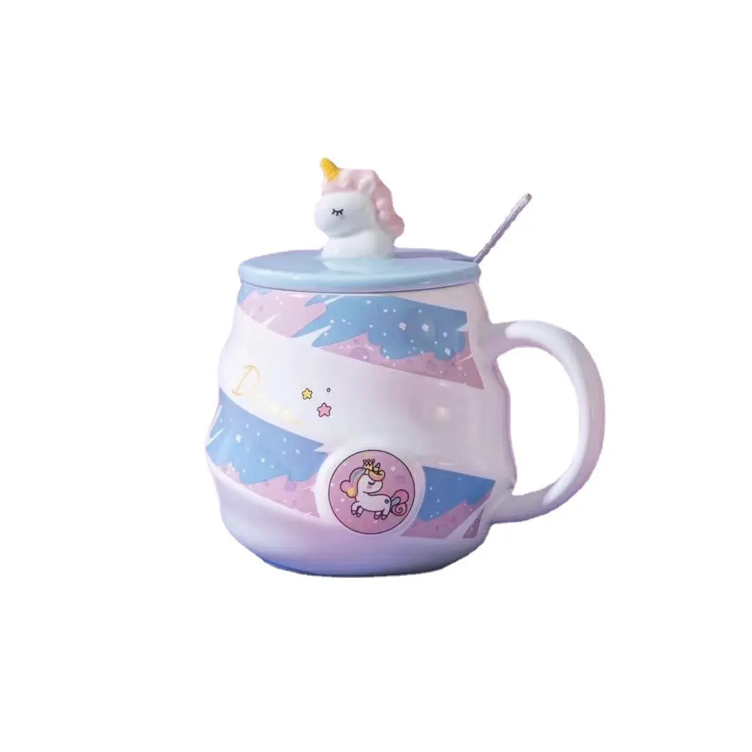 Licorne Creative Cartoon Animal Tasses À Café En Céramique Pour Cadeaux Bureaux Maison Tasse En Porcelaine Personnalisée