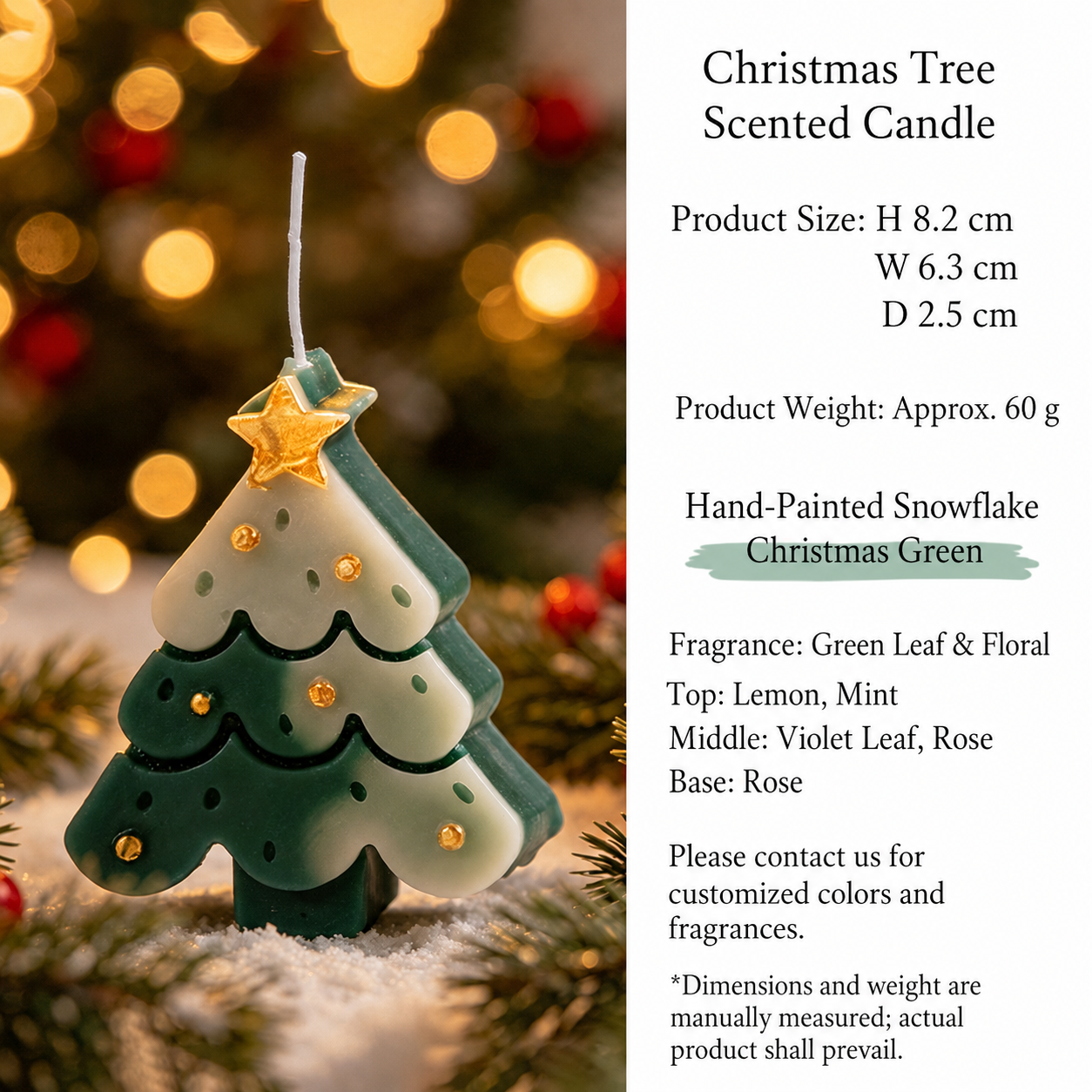 Tree Scented Candle-Christmas Green
