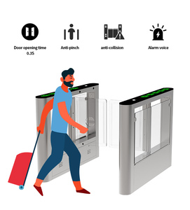 Hcw CW411ควบคุมการเข้าถึงความปลอดภัยสูงมอเตอร์หมุนอัตโนมัติแบบไร้แปรงถ่านประตูหมุนสแตนเลส - Product Image 3