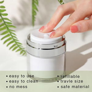 化粧品の空の15ml 30ml 50ml100mlプラスチックアクリルエアレスポンプクリームジャー腹筋ジャーで最も人気があります - Product Image 3