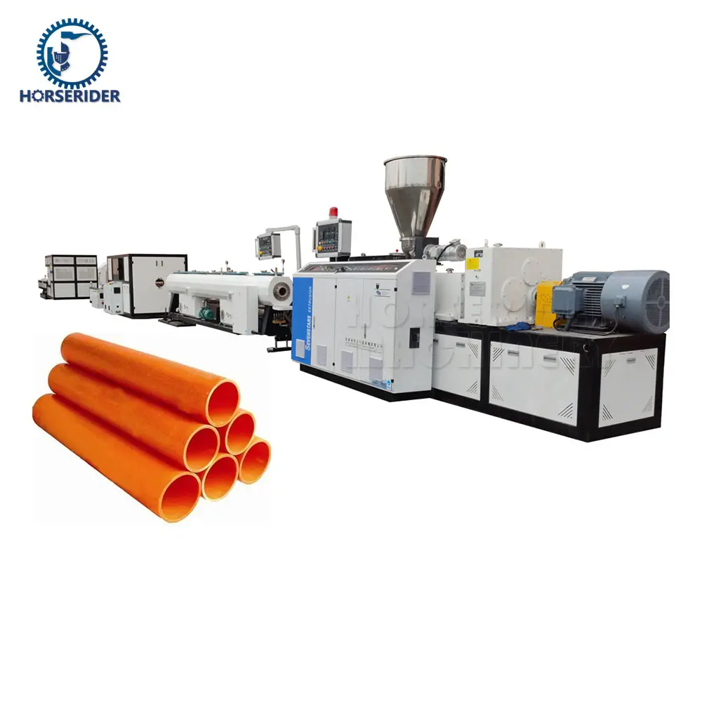 Horserider Nouvelle ligne de production de tuyaux en PVC/Machine d'extrusion de production de tuyaux en PVC en plastique