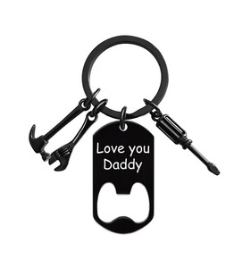 אם של אבא סבא יכול לא לתקן זה לא אחד יכול Keychain מפתח טבעת עם בקבוק פותחן עבור אבא אב יום הולדת יום מתנה - Product Image 6