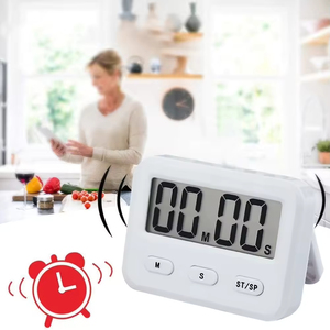 Großbild-LCD-Display Elektronische Küche Timer Kochgeschirr Dual Timer Funktion Wecker Schlaf Stoppuhr Erinnerung - Product Image 3