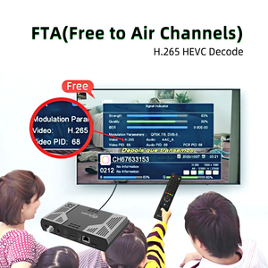 Fabrik Custom Logo Software Hardware Android 4K DVB-S2 Hybrid TV Box 5G Wifi 32GB OTT + DVB S2 FTA Decoder Satelliten empfänger STB - Product Image 4