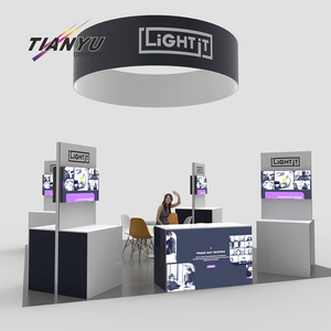 Nhà cung cấp hiển thị <span class=keywords><strong>Modular</strong></span> messe đứng EXPO triển lãm hiện đại nhôm gian hàng hệ thống triển lãm thương mại đảo đứng với TV - Product Image 4