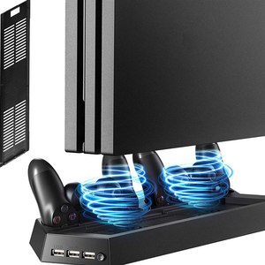 LED מחוון אנכי Stand עבור PS4 Slim תחנת <span class=keywords><strong>Dualshock</strong></span> <span class=keywords><strong>4</strong></span> טעינת Dock קירור אוהדי 2 יציאות <span class=keywords><strong>USB</strong></span>