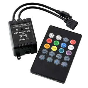 LED Strip <strong>Light</strong> <strong>Control</strong> Dimmer Music Sync RGB Color Changing Sound Activated 20Keys IR LED Remote Controller - Product Image 1