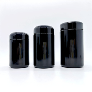 Hot Selling Empty Round Black Uv Glass Concentrate <strong>Jar</strong> 5ml 30ml 50ml 100ml 300ml 500ml 1000ml Miro n Violet Glass <strong>Jar</strong> With Lids - Product Image 4
