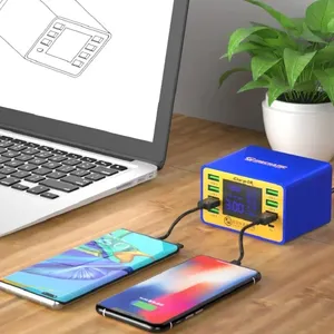 Mekanik ben şarj 8M v-güç 8Pro süper hızlı şarj QC3.0 PD kablosuz USB şarj göbeği 896P 899 IPad akıllı telefonlar için - Product Image 4