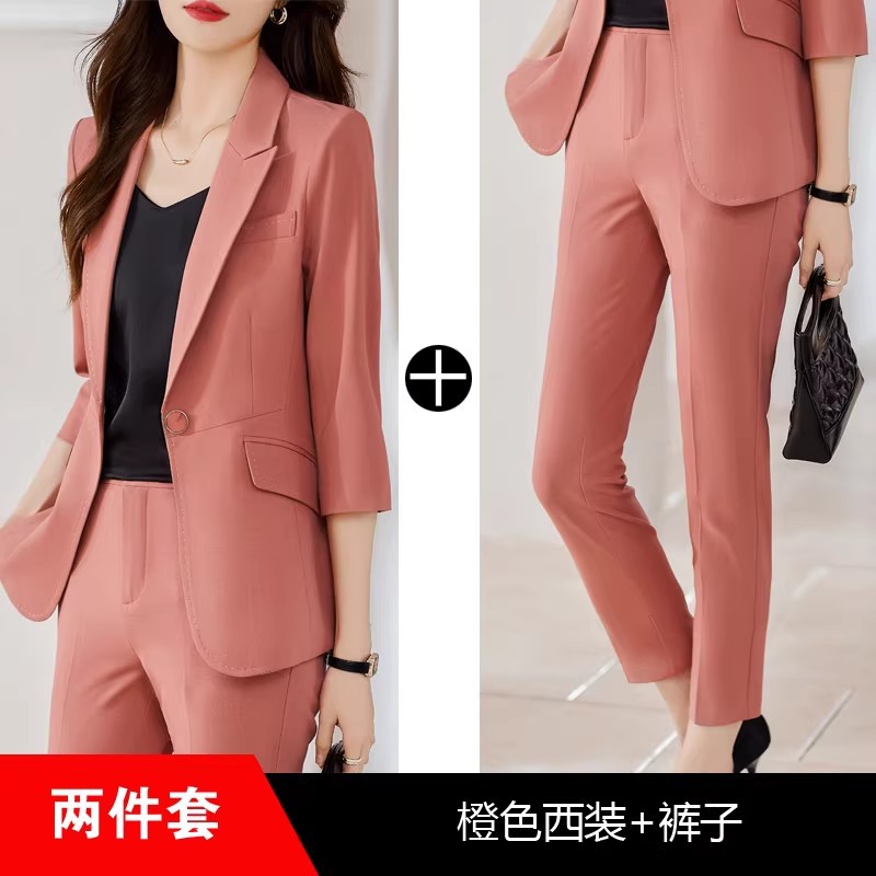 Orange suit pants