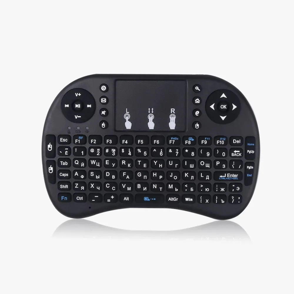 Портативная мини-клавиатура с подсветкой 2,4 ГГц беспроводная клавиатура с тачпадом для iPad, PC, TV Box, Smart TV, Tablet