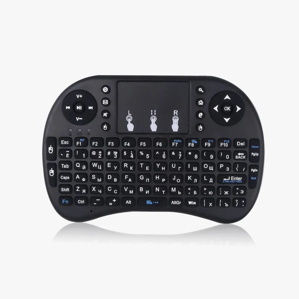 Tragbare drahtlose 2,4-GHz-Mini-Tastatur mit Hintergrund beleuchtung und Touchpad für iPad, PC, TV-Box, Smart-TV, Tablet